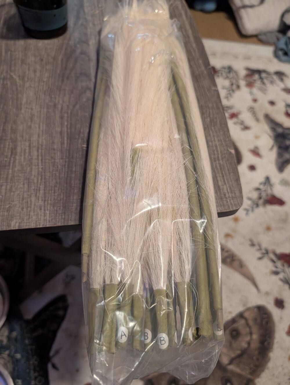 Artificial Pampas Grass Stems 8 Count Cream White Faux Boho Wedding Decor